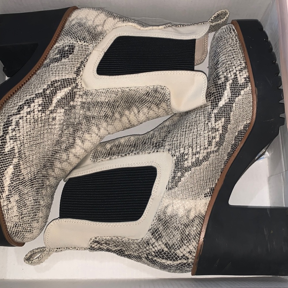Chinese laundry snakeskin boots